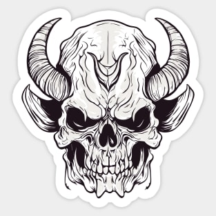 Demon Skull Sticker